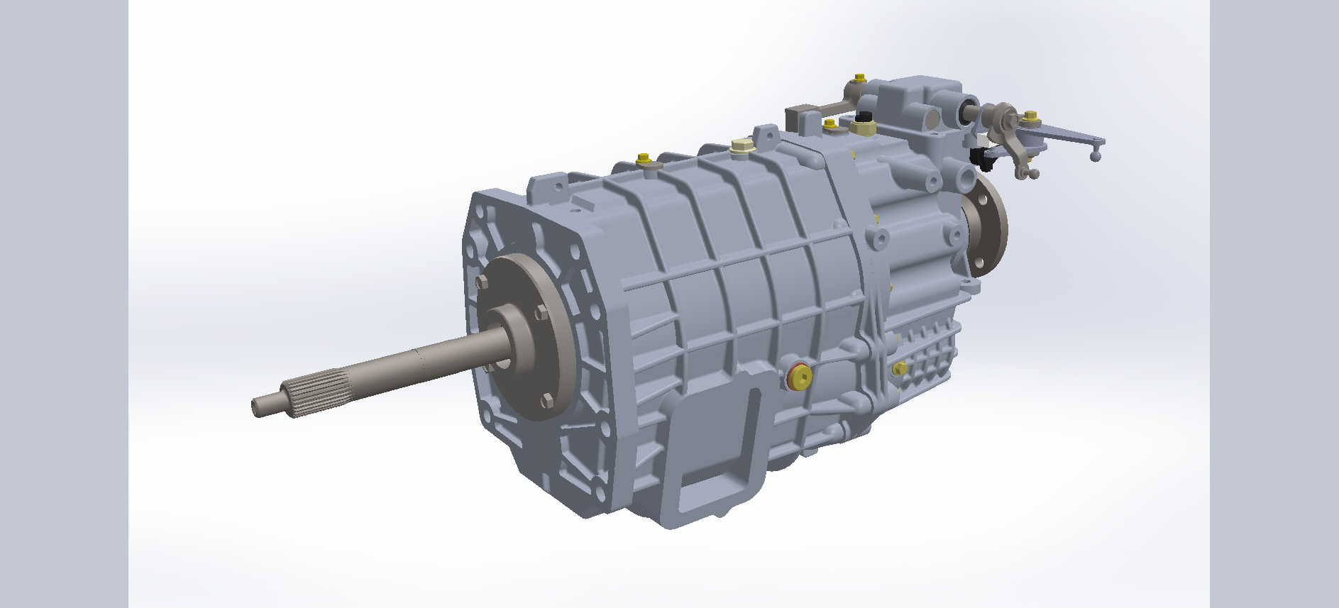 汽车卡车手动变速器(装配体+零部件)3D模型图纸 STEP/CAD/BOM表