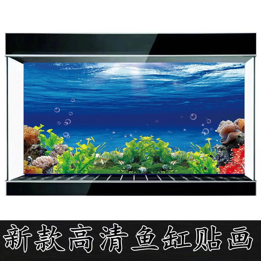 龙年鱼缸背景纸画高清图2023年新款3d立体壁纸风海底世界海洋世界