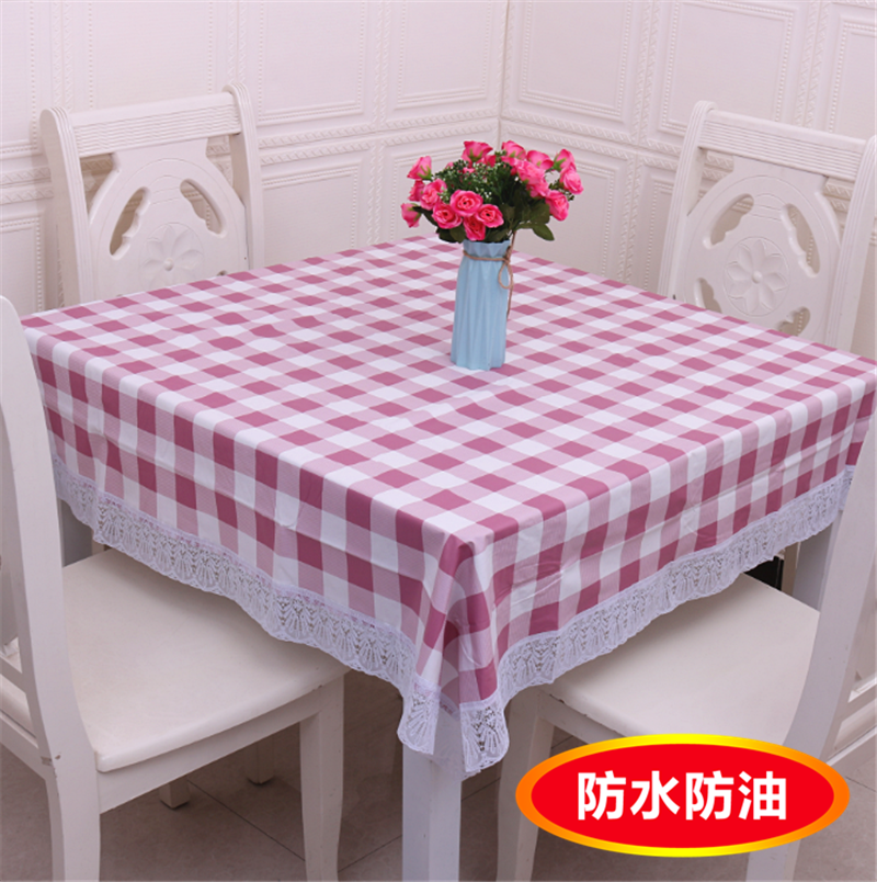 田园正方形桌布老式八仙桌台布防水防油免洗家用麻将桌塑料餐桌布