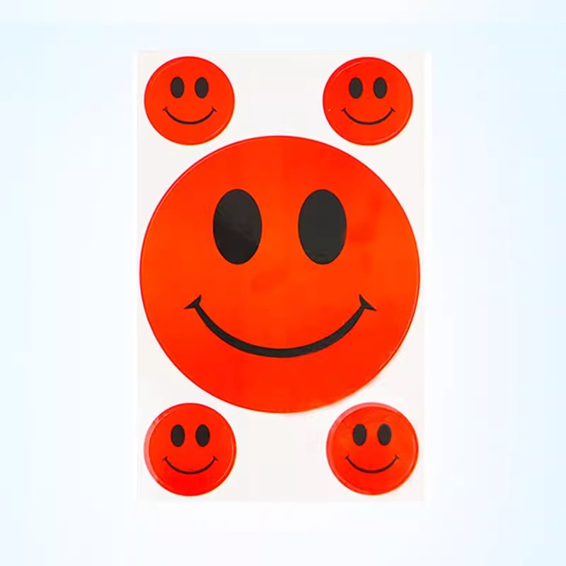 红色笑脸贴纸幼儿园小学生儿童宝宝标签贴表扬奖励不干胶贴画表情