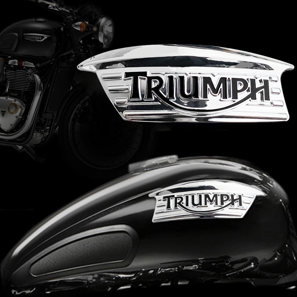 适用凯旋摩托车改装TRIUMPH油箱标软胶立体标志轮毂车身反光贴花