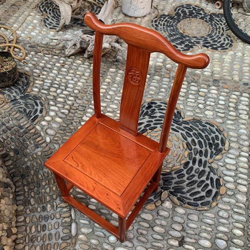 赞比亚小巴花官帽椅红木椅子实木靠背椅茶桌椅儿童椅小孩椅矮椅子