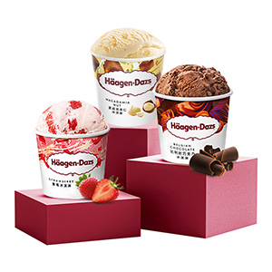 【百亿补贴】哈根达斯冰淇淋经典品脱3杯组合装多口味雪糕冰激凌
