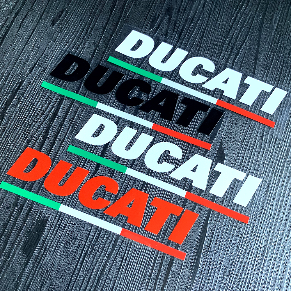 适用杜卡迪DUCATI摩托车贴纸改装机车头盔贴3D字母标志贴反光防水