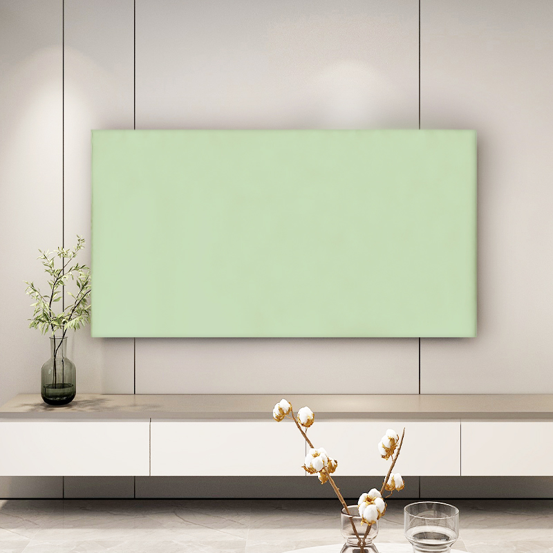 纯色电视机罩北欧风奶油风素色高级感防尘罩挂式台式通用电视罩布