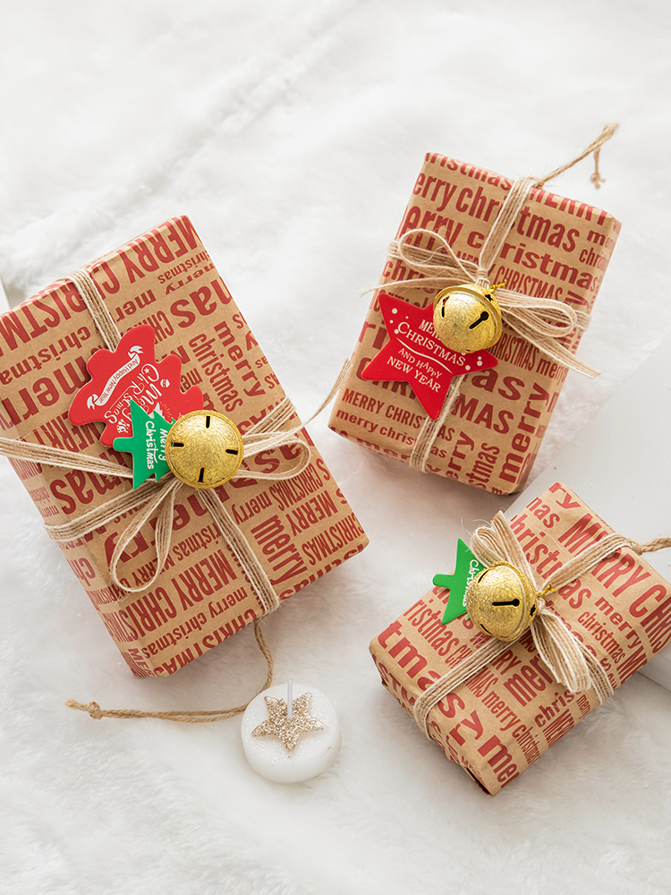 圣诞节礼物盒装饰礼盒店铺柜台场景布置圣诞树礼物包挂件(3件套)