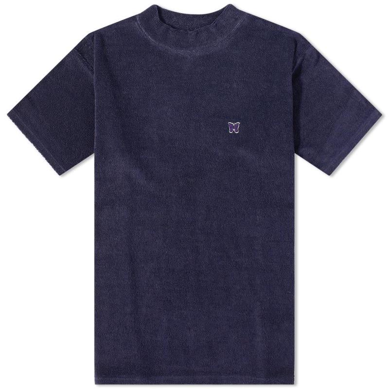 Needles 男子正品美国代购T恤24新款紫色上衣 Pile Jersey Mock