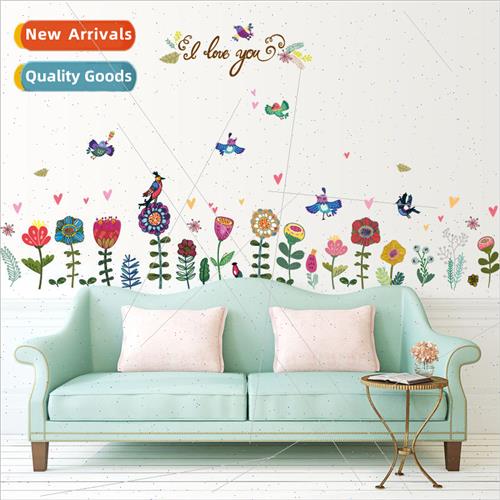 SK9171 Hand-painted colorful flowers and birds skirting deco