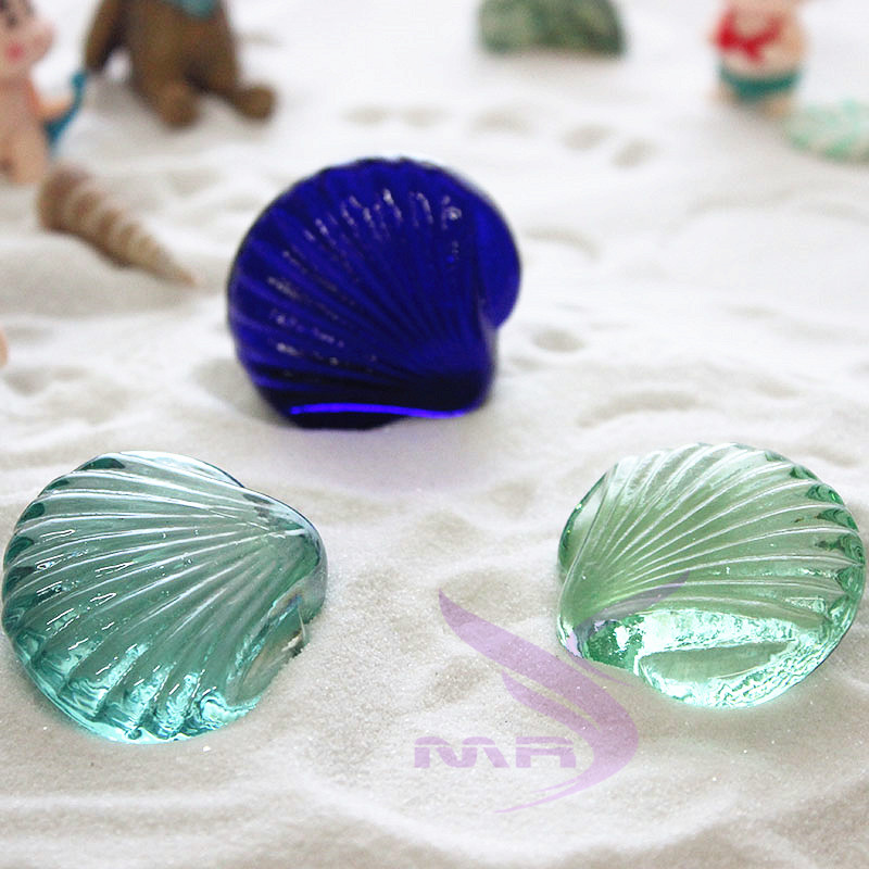 鱼缸装饰品石头玻璃珠玻璃海星贝壳假鱼创意异形玻璃摆件手工艺品