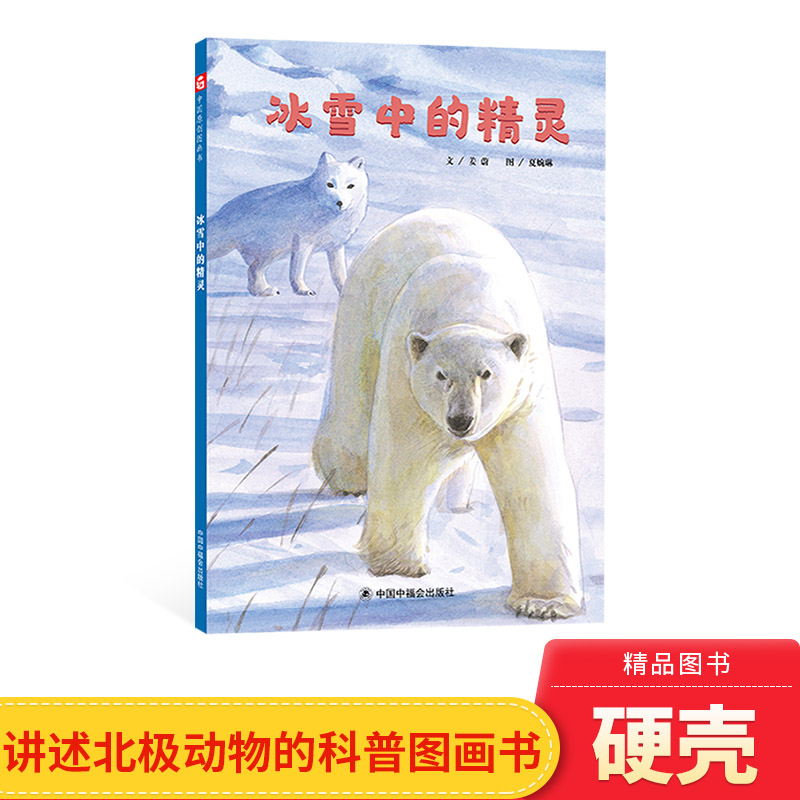 冰雪中的精灵精装绘本图画书讲述北极动物的科学图画书通过唯美的画面展现了广阔的北极世界3岁以上中国中福会正版
