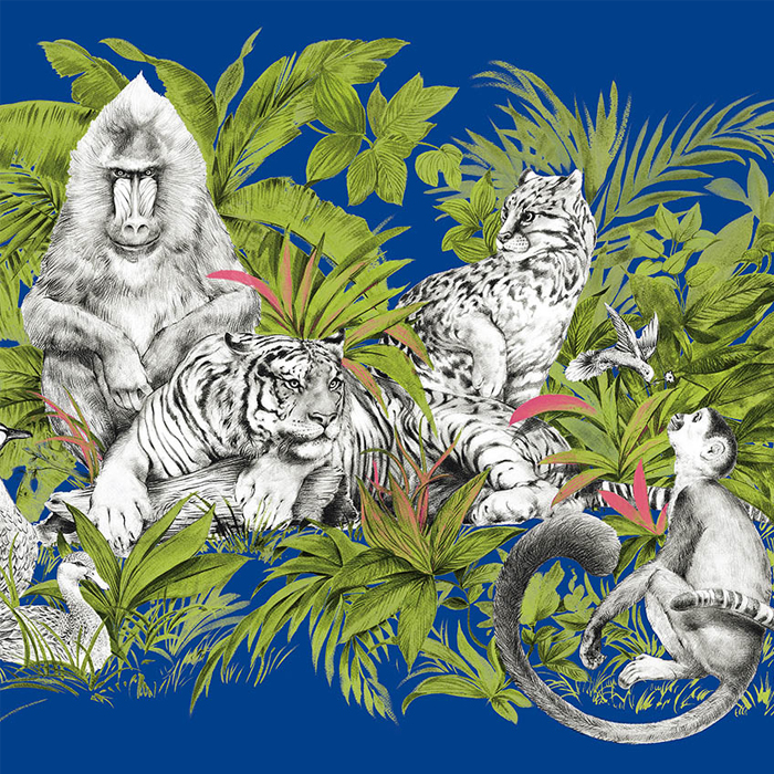 动物狒狒老虎豹子猴子 现代简约背景 定制壁画F-AF1001 1002 1003