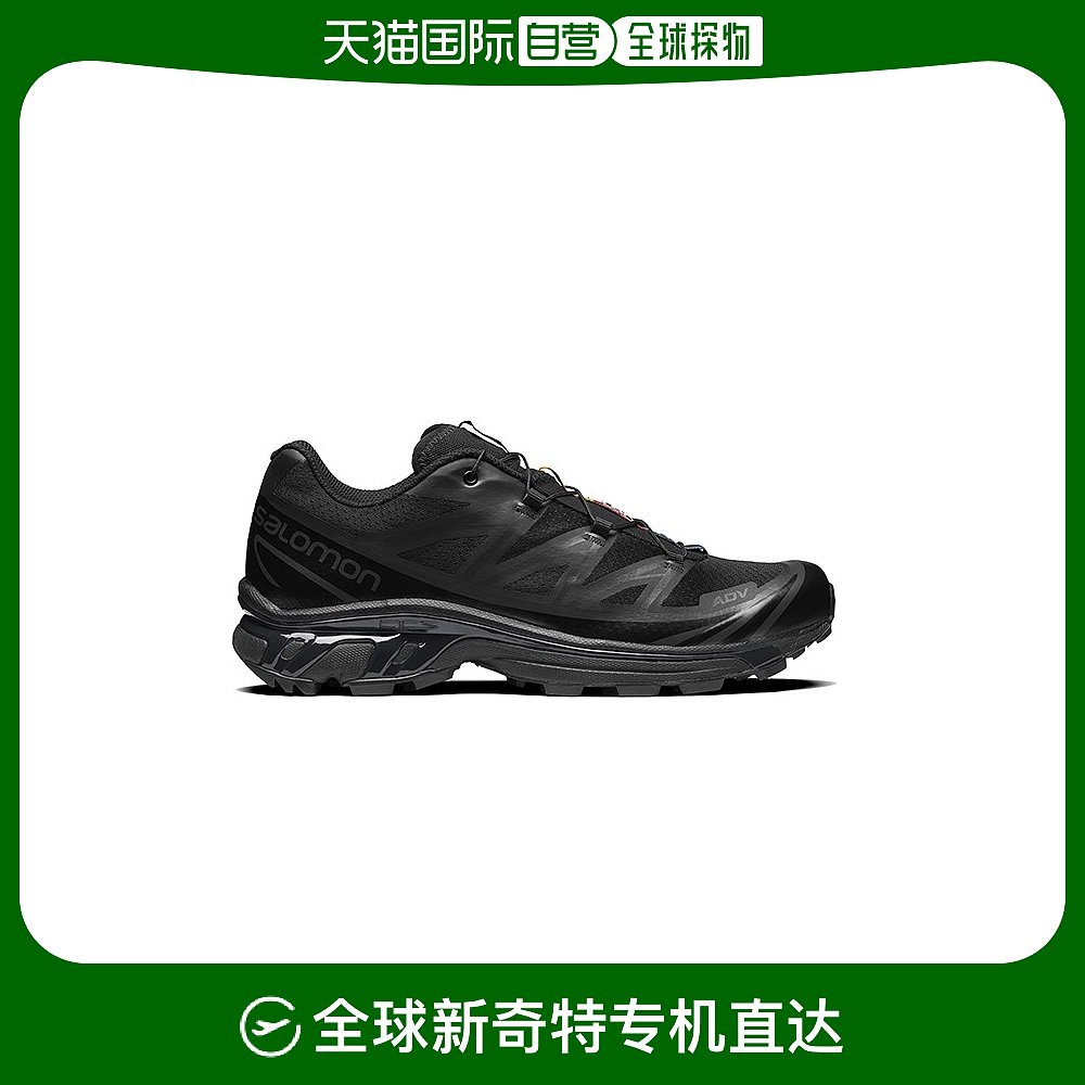 欧洲直邮SALOMONXT-6系列男女同款黑色防水纺织鞋面橡胶越野跑鞋