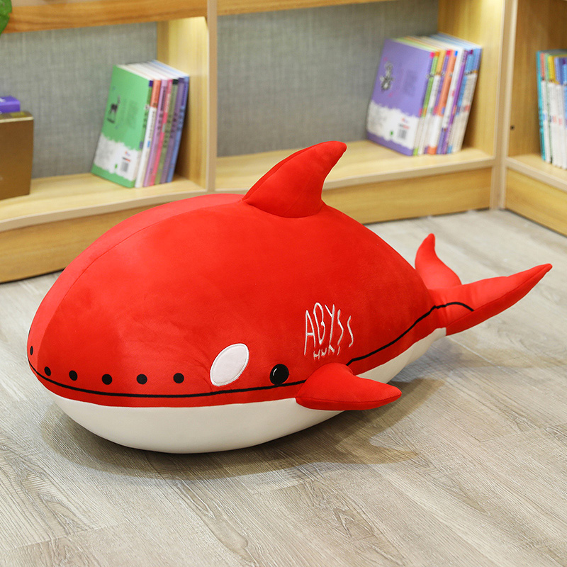 新款明日方舟斯卡蒂红色虎鲸抱枕公仔鲨鱼毛绒玩具玩偶睡觉抱红虎