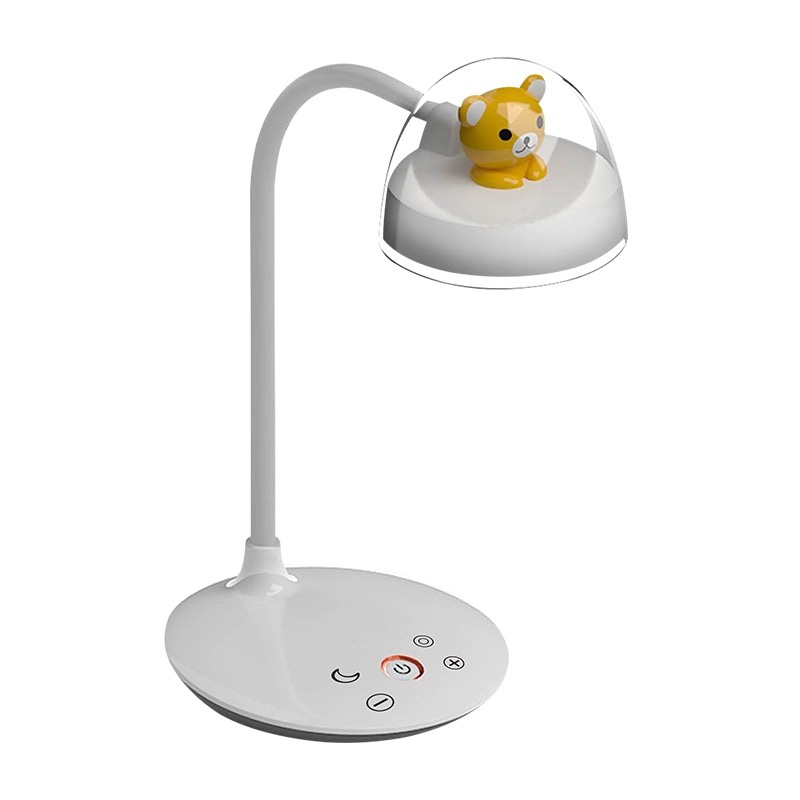 明可达可爱卡通led夜灯充插两用桌面智能调光卧室简约护眼台灯