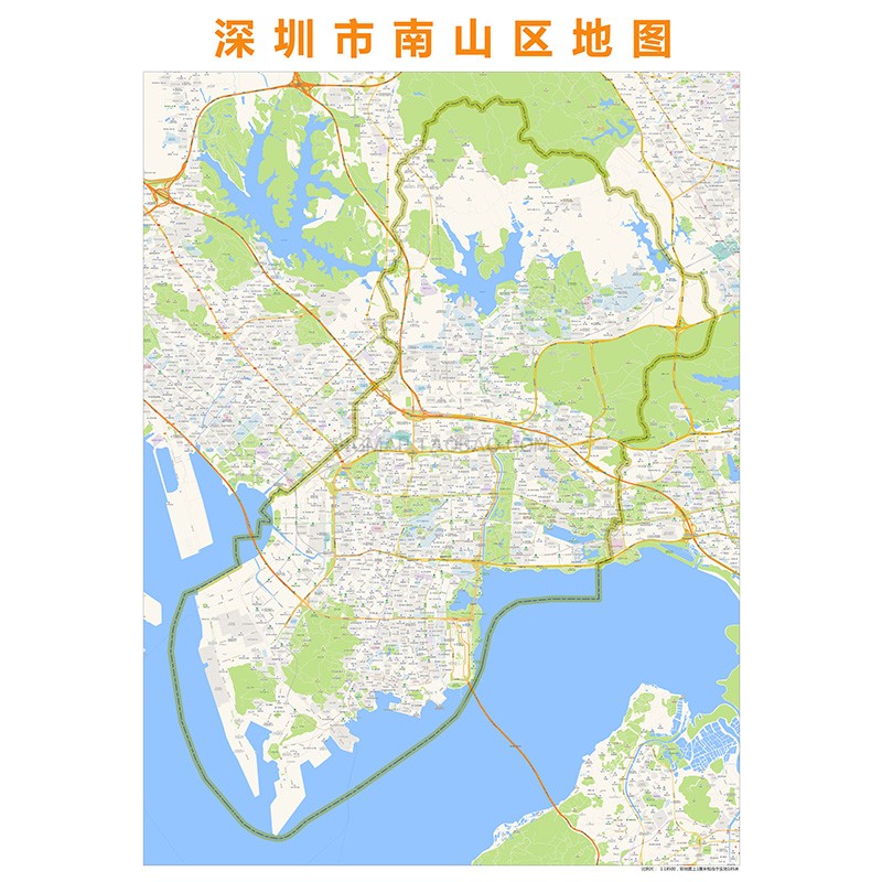 深圳市南山区地图 路线定制2021城市街道交通卫星区域划分贴图