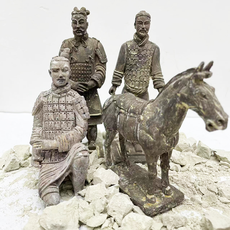 考古挖掘玩具兵马俑模型8款陕西博物馆将军俑儿童DIY手工礼物3-10