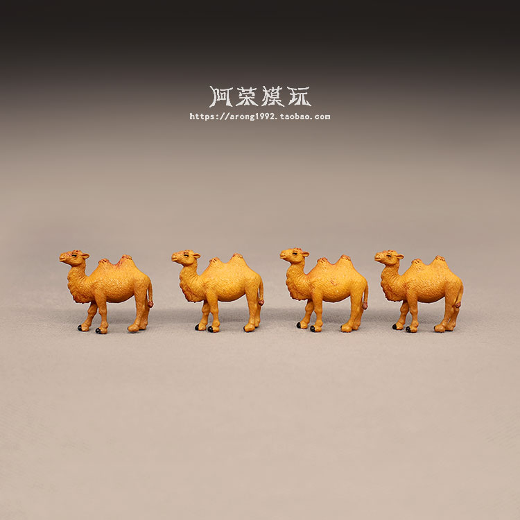 微景观动物模型 沙漠动物 迷你小号双峰骆驼 微缩素材摆件小玩具