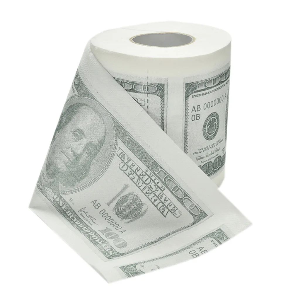 One Hundred Dollar Bill Toilet Paper Novelty Fun $100 TP Mon