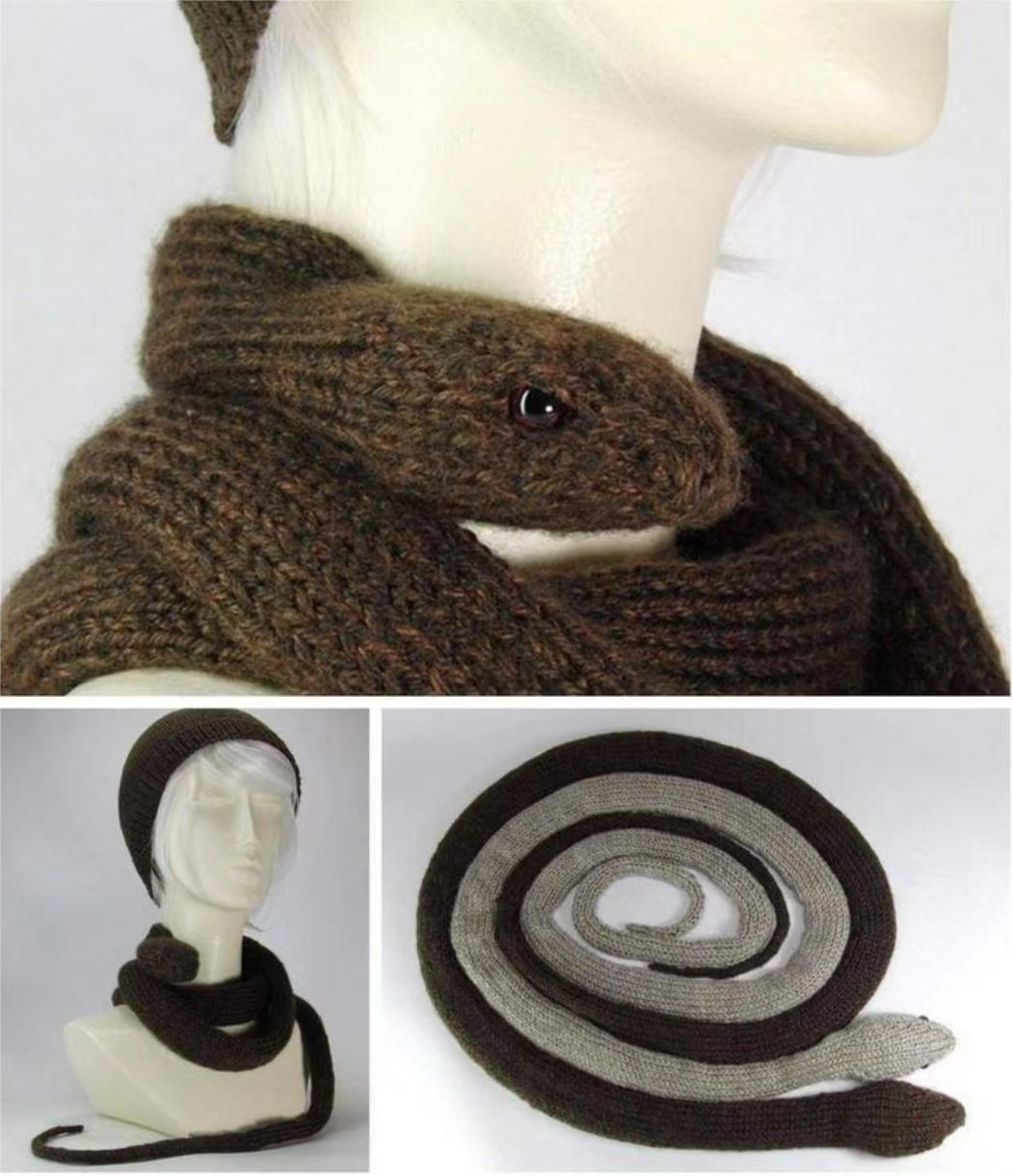 蛇蛇围巾 什么奇怪的登西装饰柔软舒适趣味保暖独特个性魅力