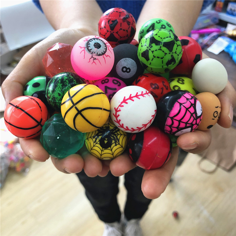 包邮卡通弹力球儿童橡胶球玩具跳跳球足球篮球西瓜球鸡蛋球扭蛋