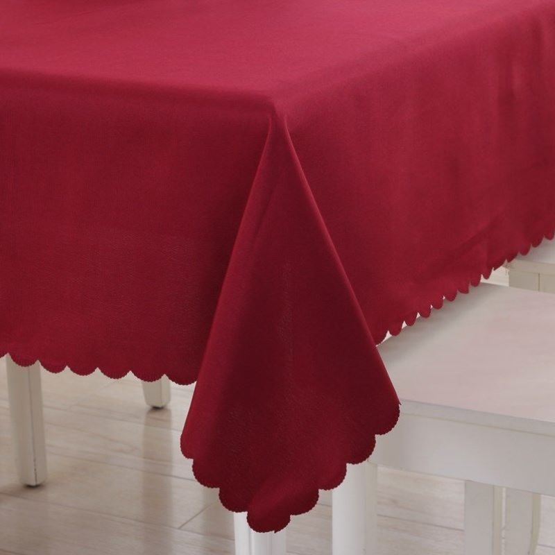 正方形布料粉红色尺寸圆形四方防滑玫红色家用欧式纯色桌布桌特价