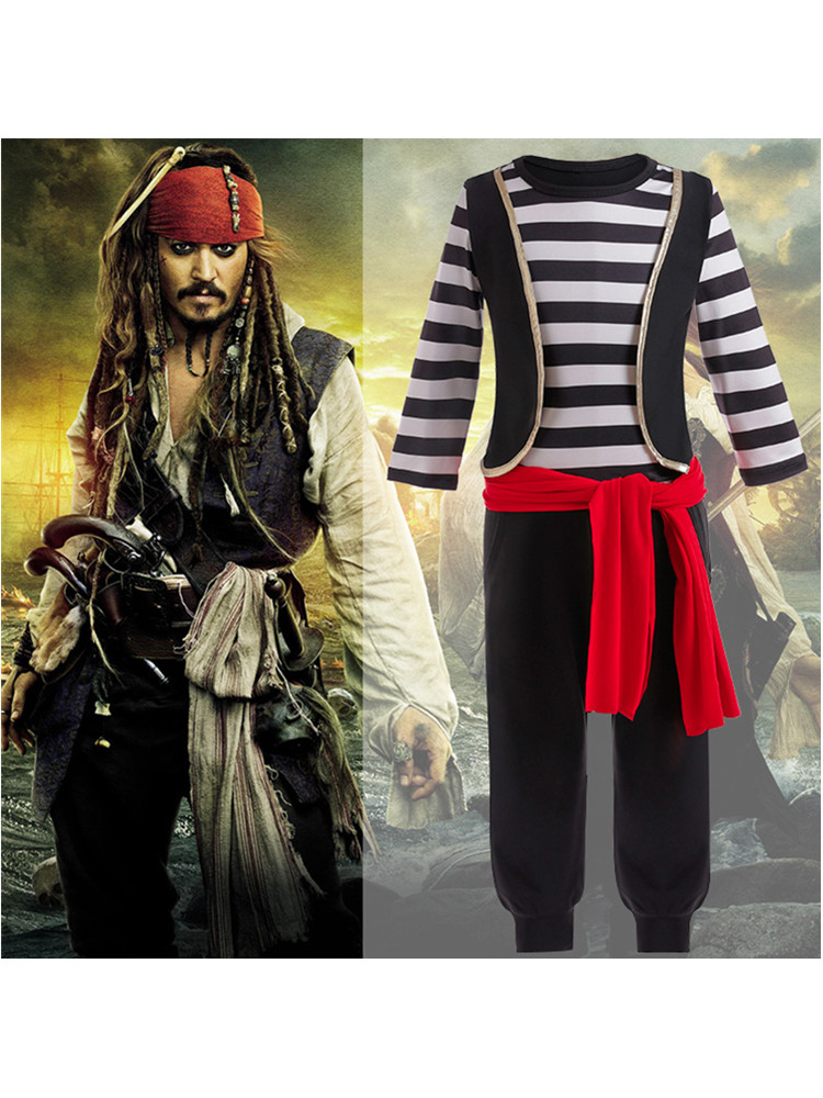 儿童万圣节海盗船长服装男童幼儿园舞台剧演出服杰克Pirate Jack