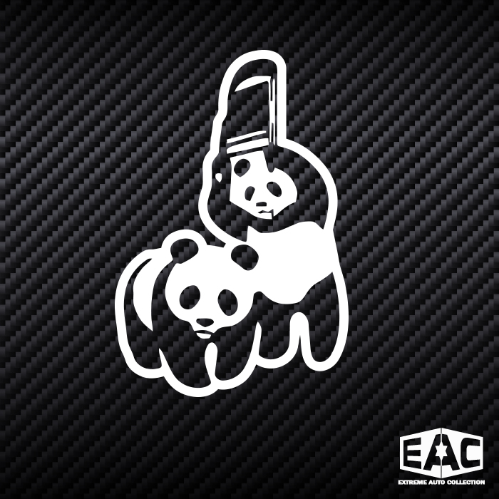 WWF打架熊猫车贴纸HF汽车摩托车笔记本行李箱贴纸JDM恶搞贴画
