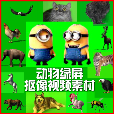 绿幕图片动物