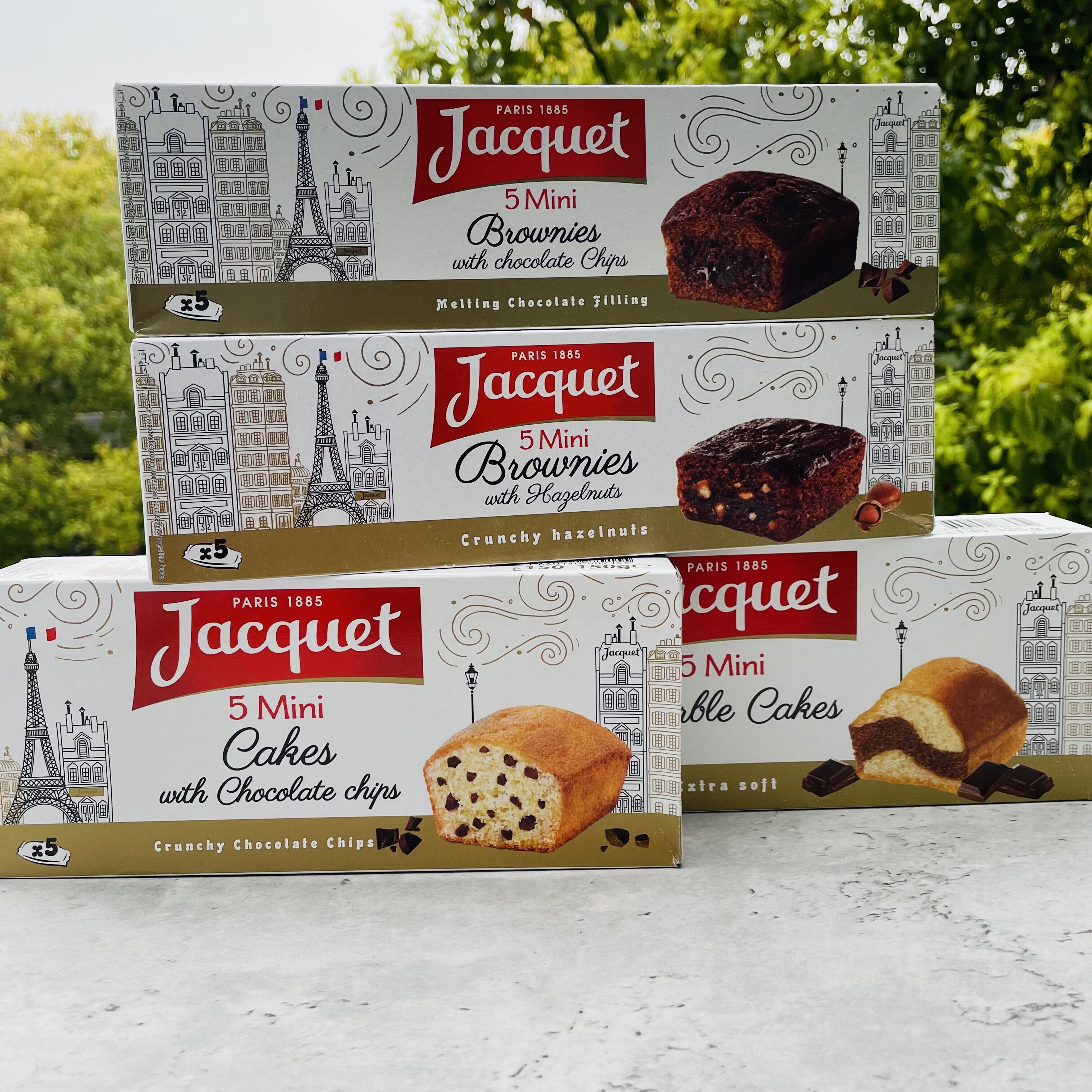 法国进口雅乐可Jacquet蛋糕大理石花纹/巧克力粒/榛子布朗尼味
