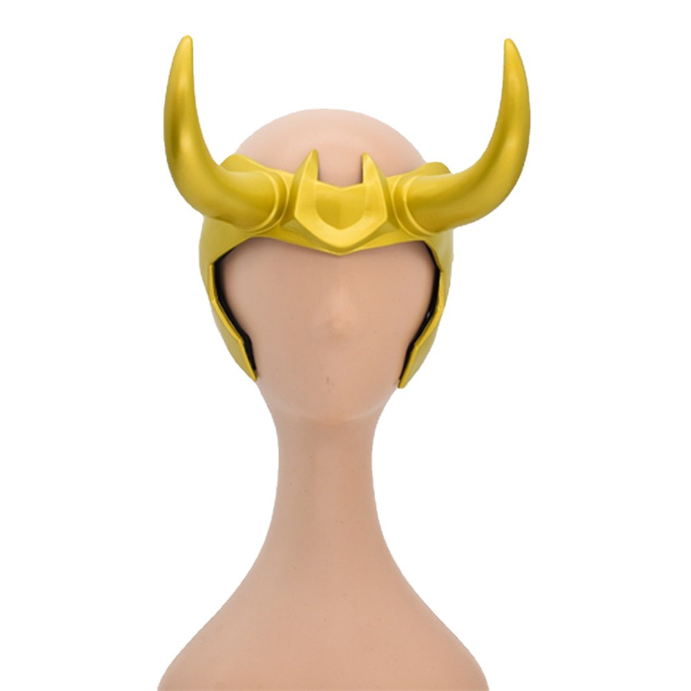 男女洛基头盔面具漫威人物装扮头饰PVC雷神3头箍诸神黄昏道具Loki