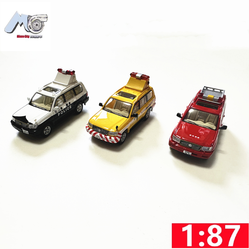 微缩都市 汽车模型1比87HO 日本警车消防车陆巡道路巡回车 87比例