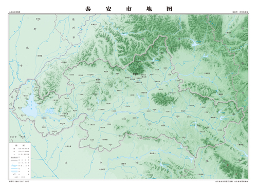 泰安市地势地图交通水系地形河流行政区划湖泊旅游铁路山峰卫星村