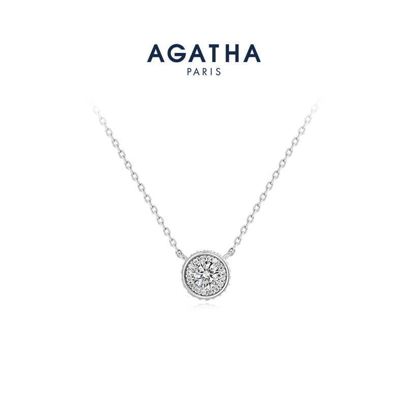 AGATHA/瑷嘉莎经典璀璨系列太阳花项链锁骨链精致优雅