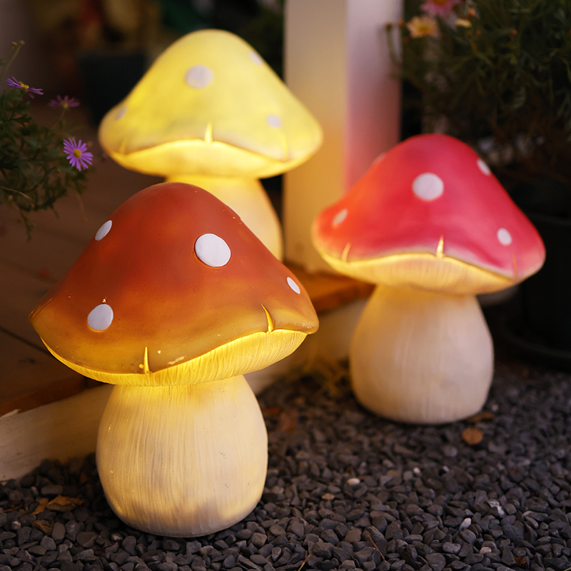 太阳能蘑菇灯花园创意装饰摆件阳台庭院别墅露台民宿户外布置摆设