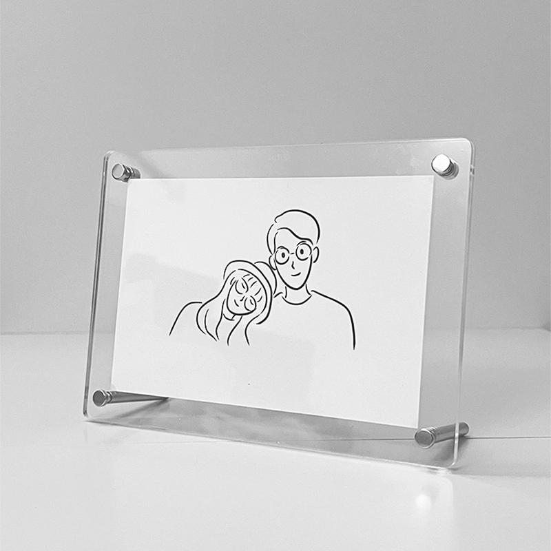 透明亚克力相框演唱会门票收藏证书框架桌面立牌展示水晶海报摆台
