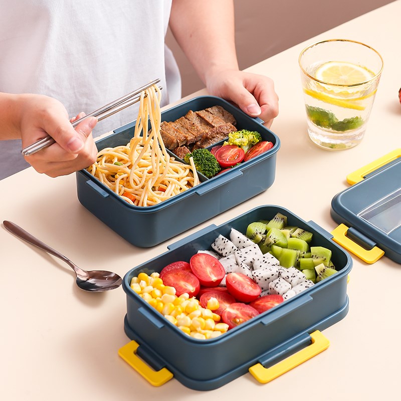 Office Worker with Lunch Box Double-Layer Japanese-Style