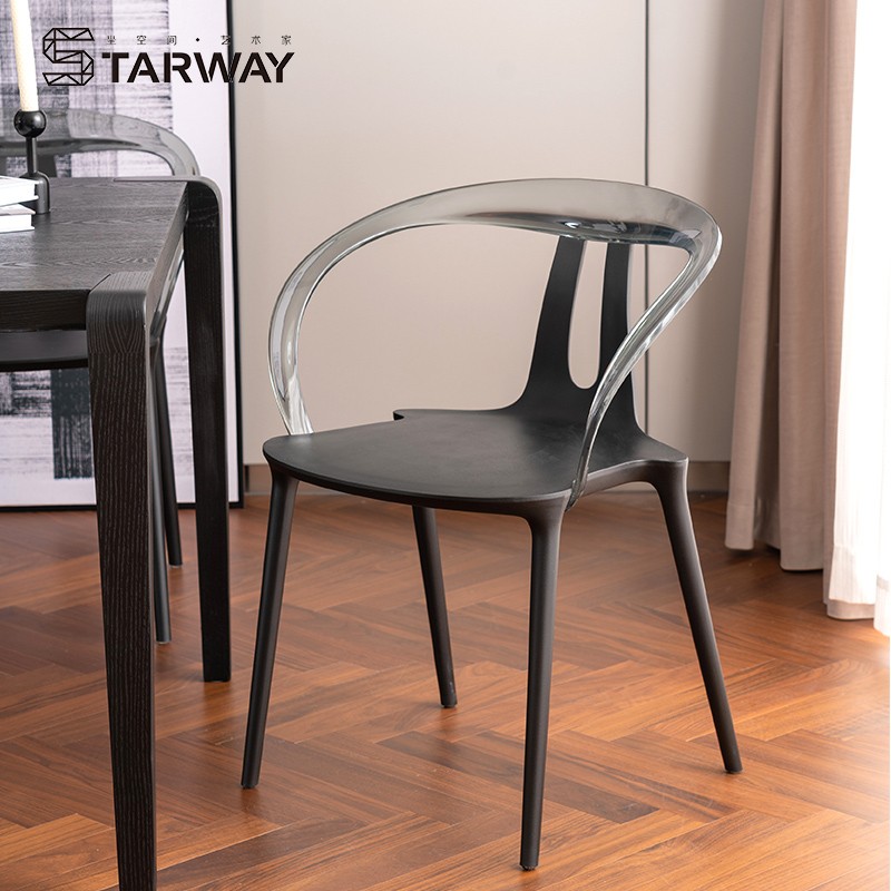 星威starway北欧透明餐椅极简设计师款轻奢家用非亚克力椅子