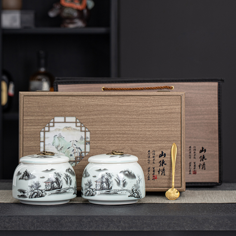 新款茶叶罐礼盒包装空盒通用红茶绿茶普洱茶碎银子云南滇红茶定制