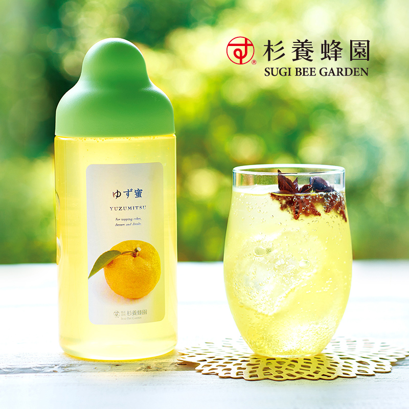 现货日本进口杉养蜂园水果蜂蜜柚子果汁便携冲饮葡萄芒果花果蜜