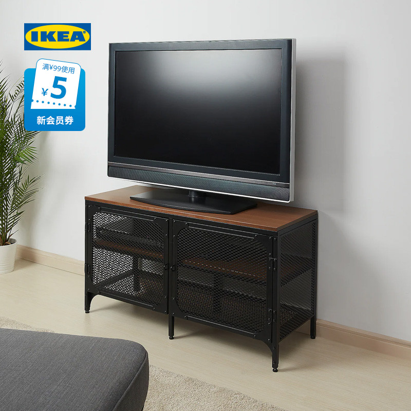 IKEA宜家FJALLBO耶伯电视机组合柜小户型北欧实木原木色工业风