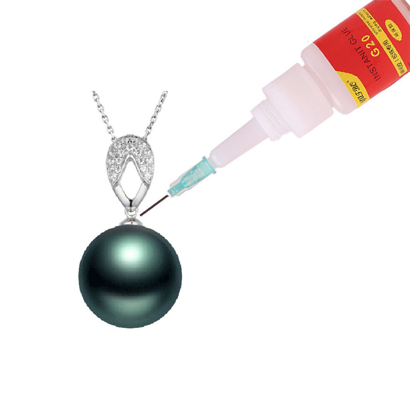 珍珠胶水粘项链的吊坠蜜蜡耳钉南红珠宝首饰扣头专用塑料透明胶