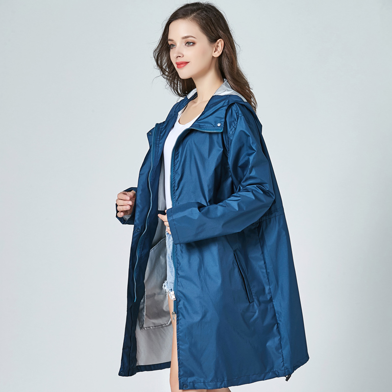 日韩时尚中长款风衣外套成人男女户外雨衣走路上班旅行防水雨披潮