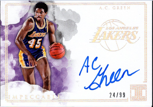 NBA球星卡 Panini 湖人队传奇 AC格林 亲笔签字卡限99小真金