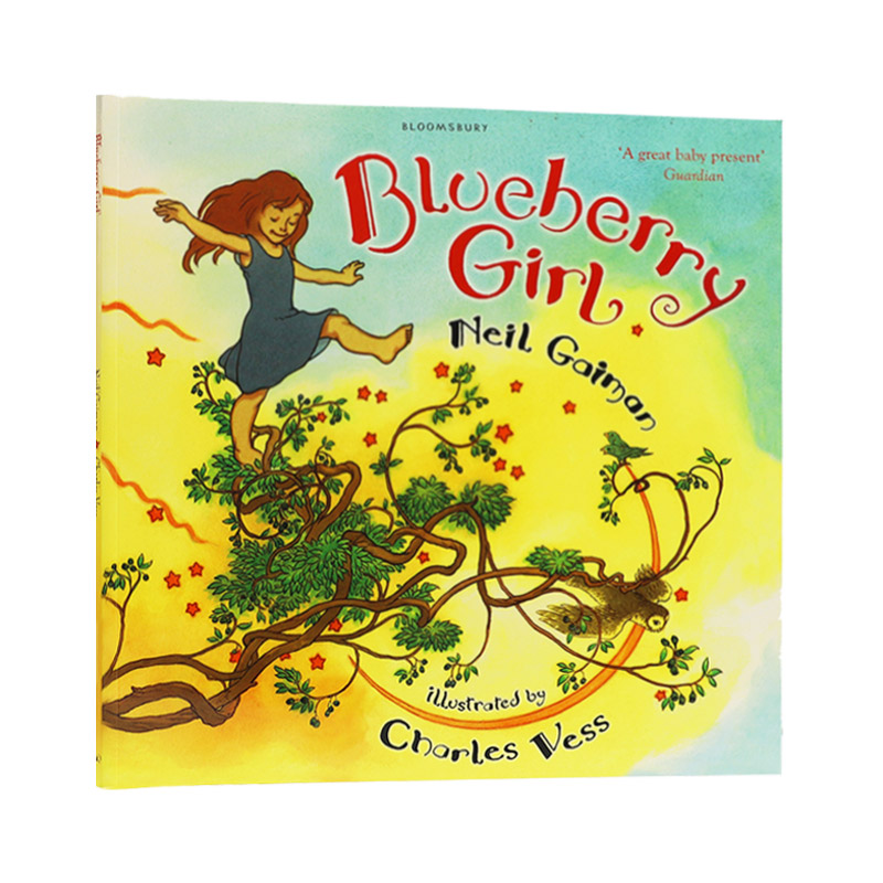蓝莓女孩 英文原版小说 Blueberry Girl 尼尔盖曼 献给每个追逐梦想的孩子 成长励志绘本 英文版 进口英语原版书籍