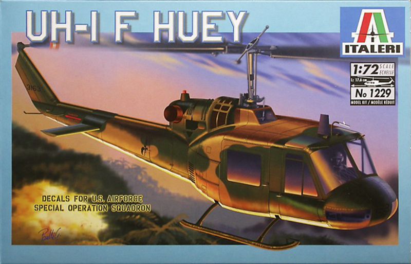 ITALERI 1229 1:72美军UH-1F休伊直升机模型拼装飞机