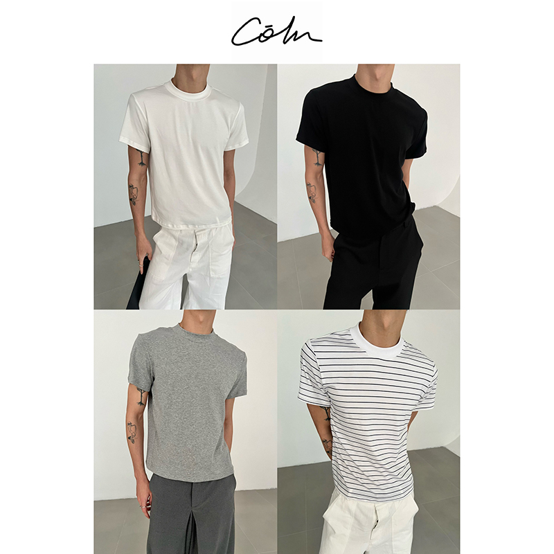 COLN让身体做主选1件不变形又亲肤的正肩纯色短袖T恤承包你的夏天