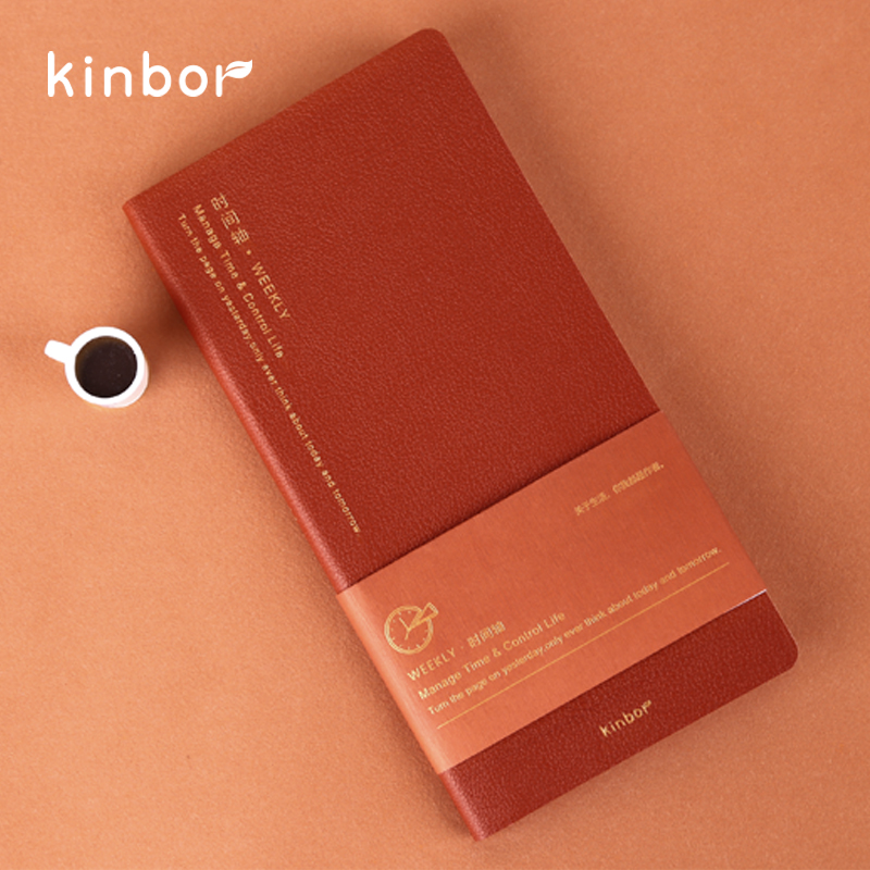 kinbor2024自填日程本时间轴周计划weeks手帐本todolist记录本小本子学生自律计划本笔记本子精致效率手册