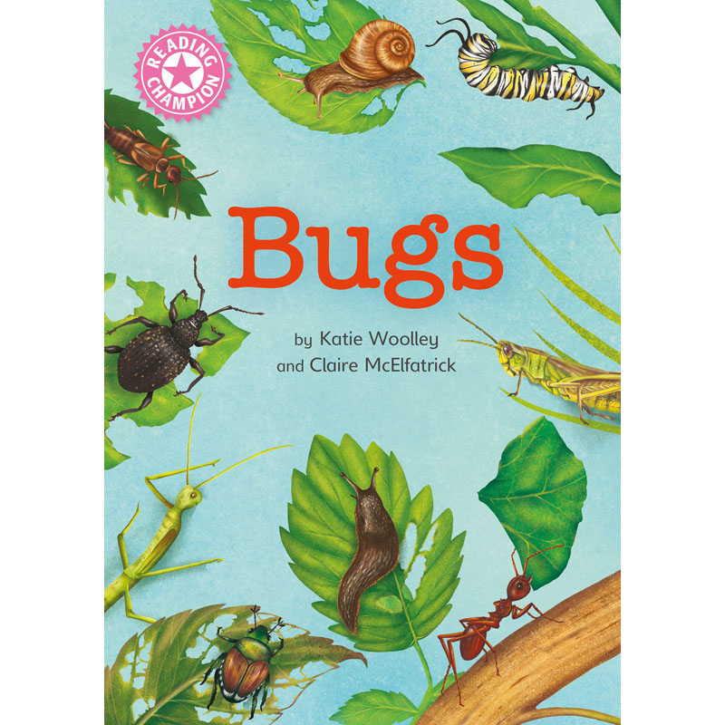 【预售】英文原版 Reading Champion Bugs 阅读冠军 虫子 Katie Woolley 探索不同虫子如何吃树叶趣味插画绘本儿童科普书籍