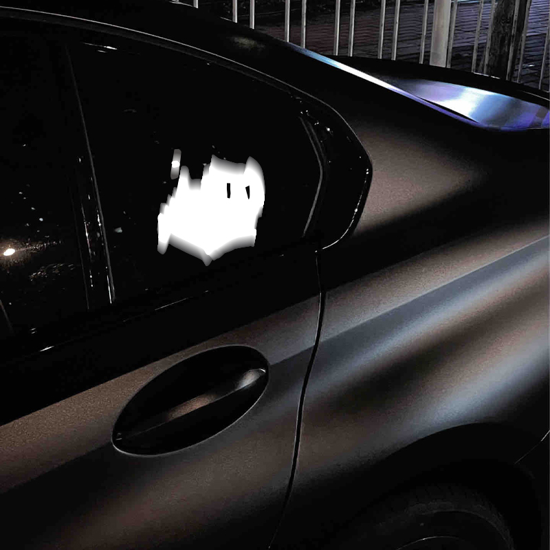 开心到模糊猫咪汽车贴纸后窗装饰车身划痕遮挡创意搞怪电动摩托车