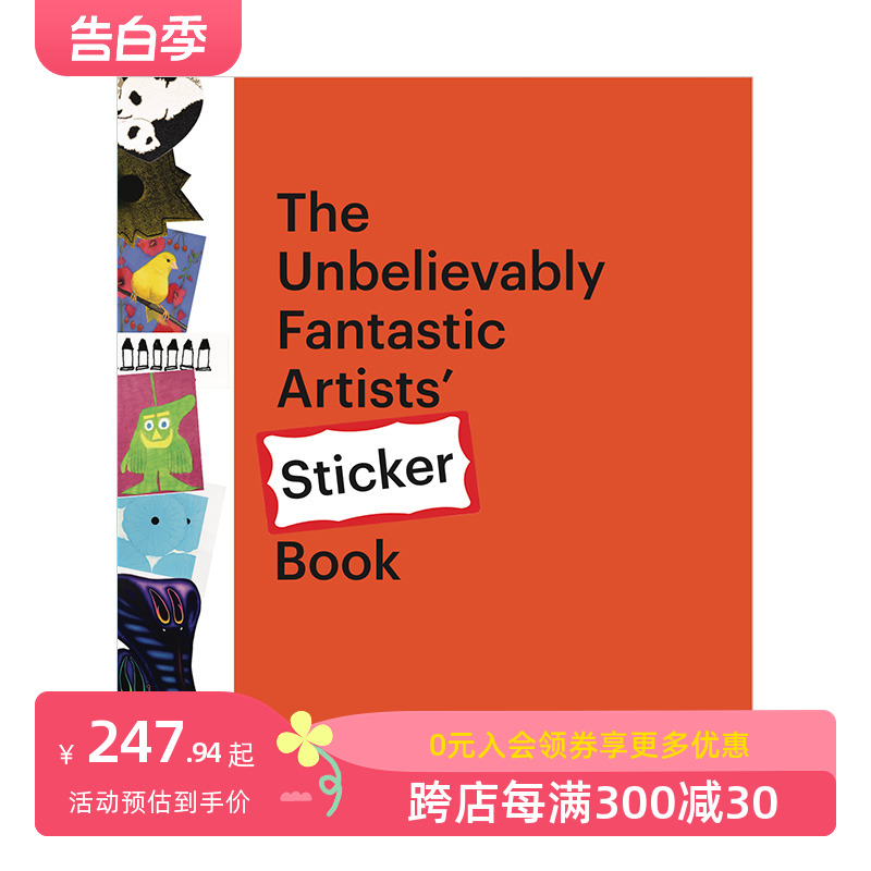 【预售】不可思议艺术家贴纸书 奈良美治 The Unbelievably Fantastic Artists’ Stickers Book 原版英文艺术画册画集 善本图书